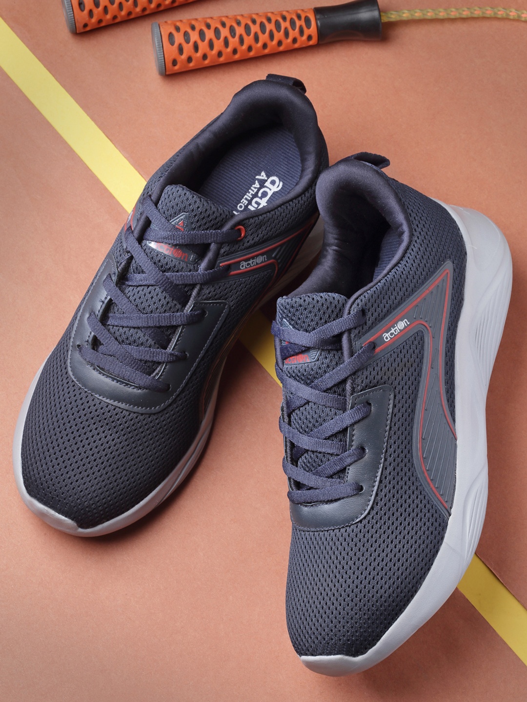 

Action Men Navy Blue Mesh Running Non-Marking Shoes