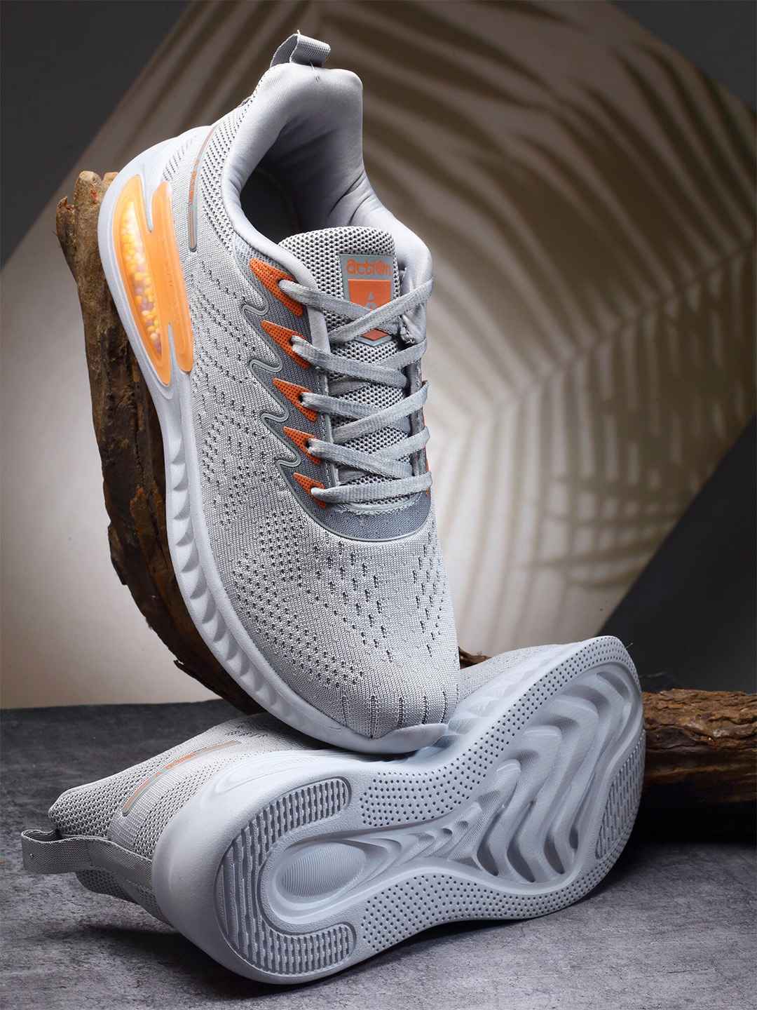 

Action Men Grey Mesh Running Non-Marking Shoes