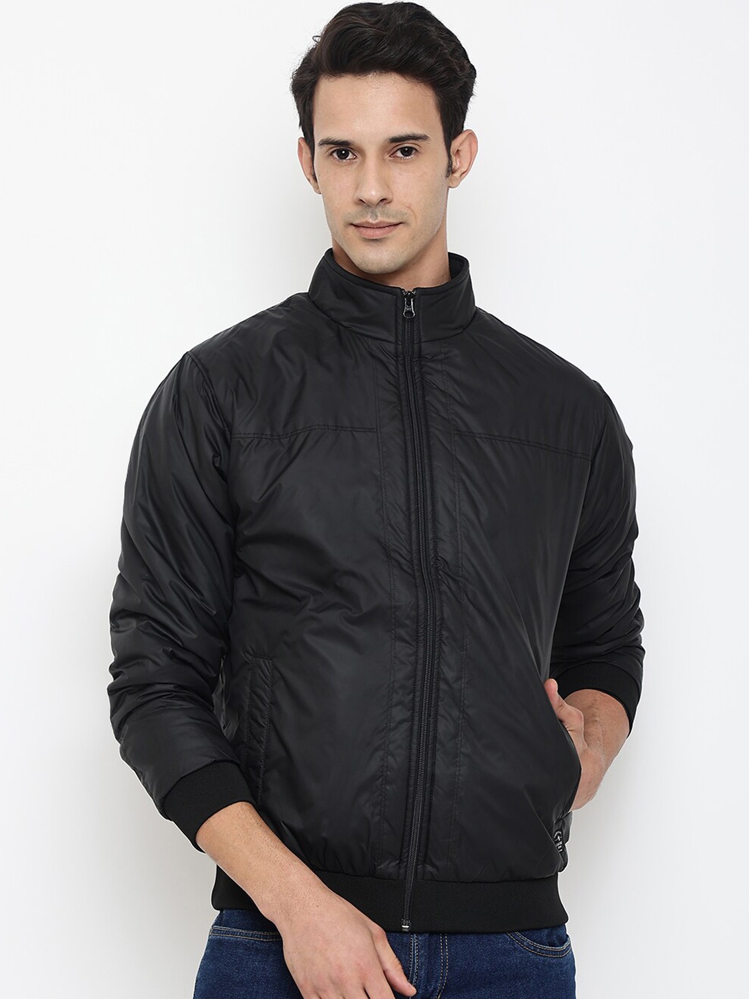 

Cantabil Men Bomber Jacket, Black
