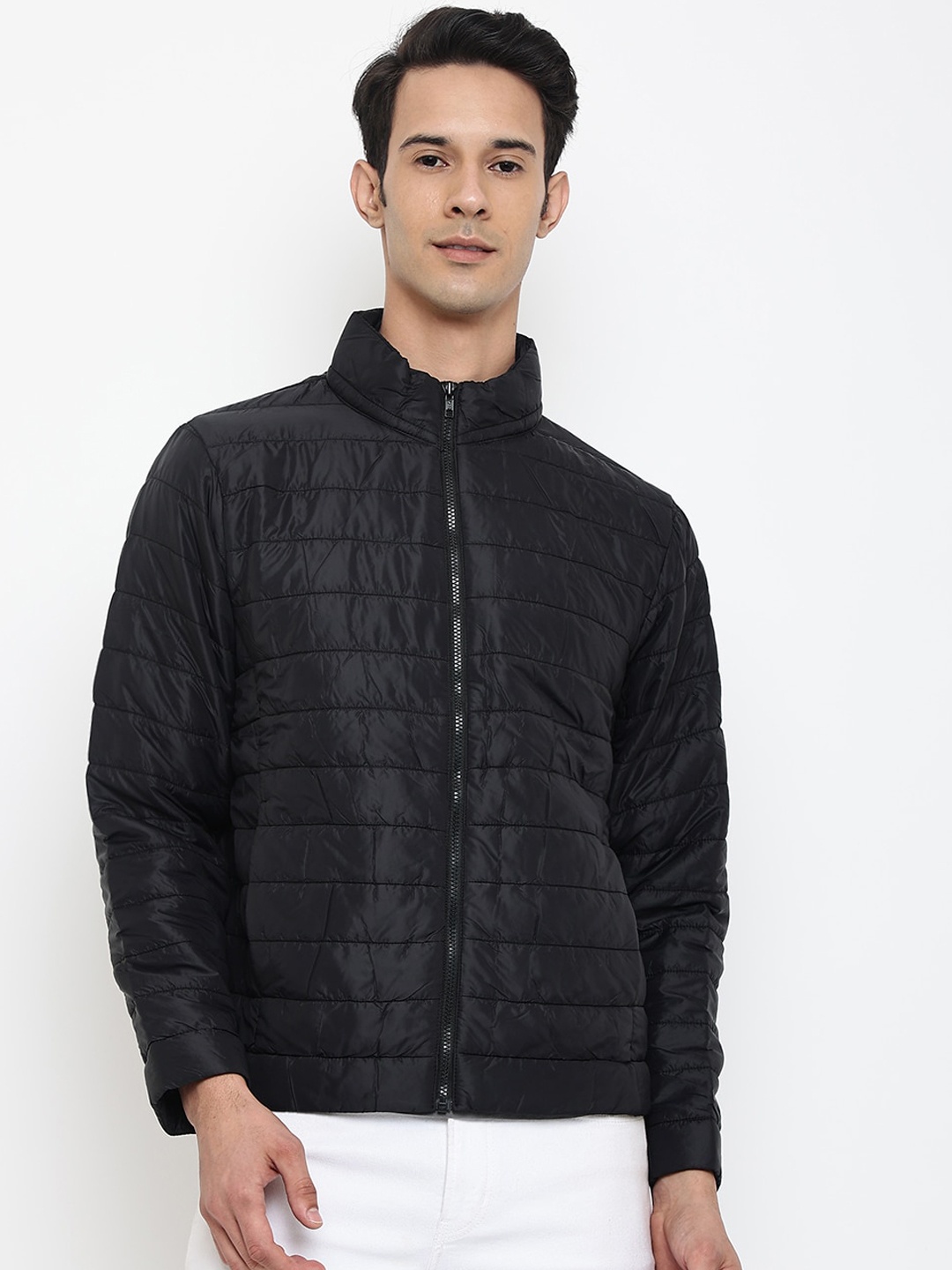 

Cantabil Men Black Padded Jacket