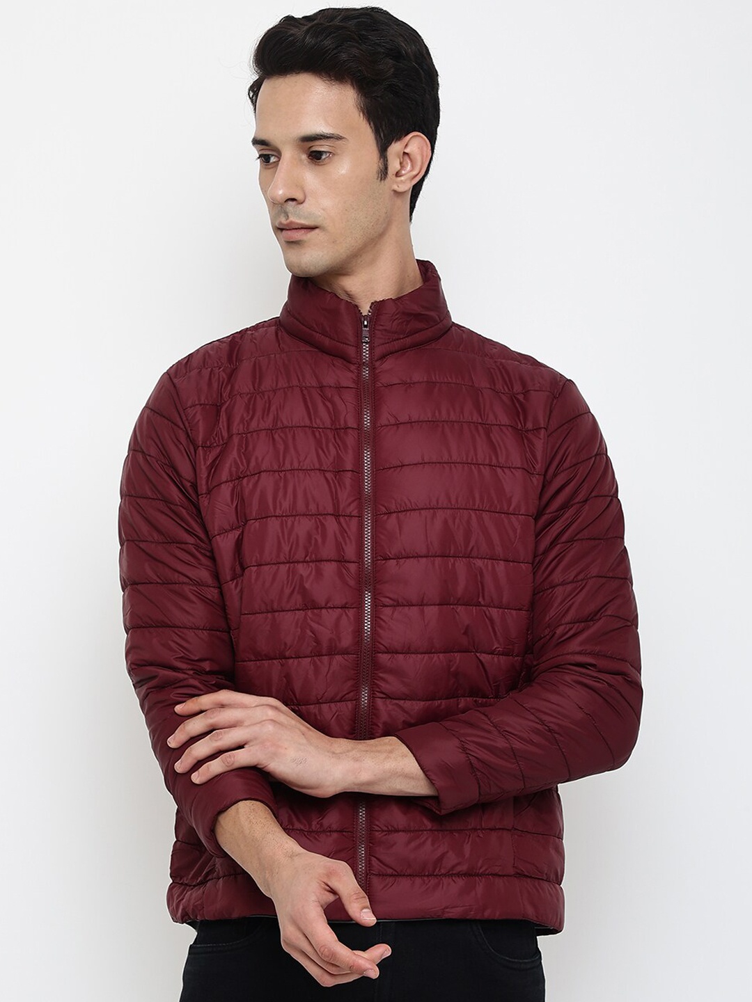 

Cantabil Men Maroon Padded Jacket