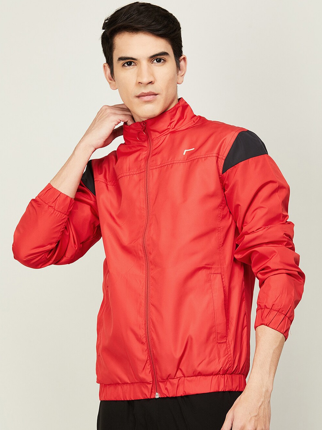 

Fame Forever by Lifestyle Men Red Black Cotton Lightweight Bomber Jacket