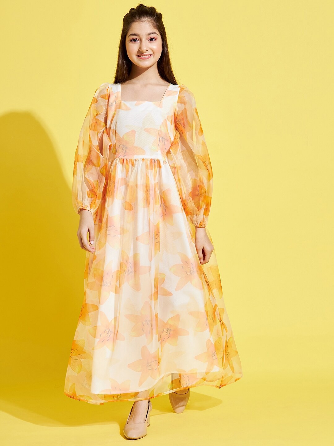 

Cherry & Jerry Girls Orange Maxi Maxi Dress
