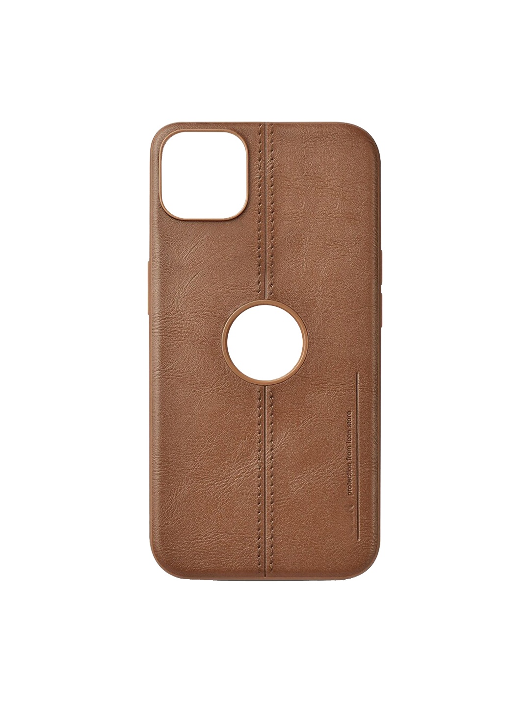 

Treemoda Brown Leather Solid iPhone 14 Mini Back Phone Case