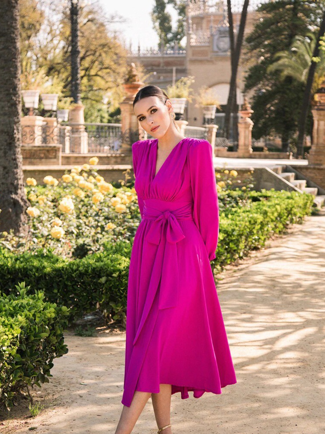 

KHUSHBOO AND PANKAJ Women Pink Crepe Dress