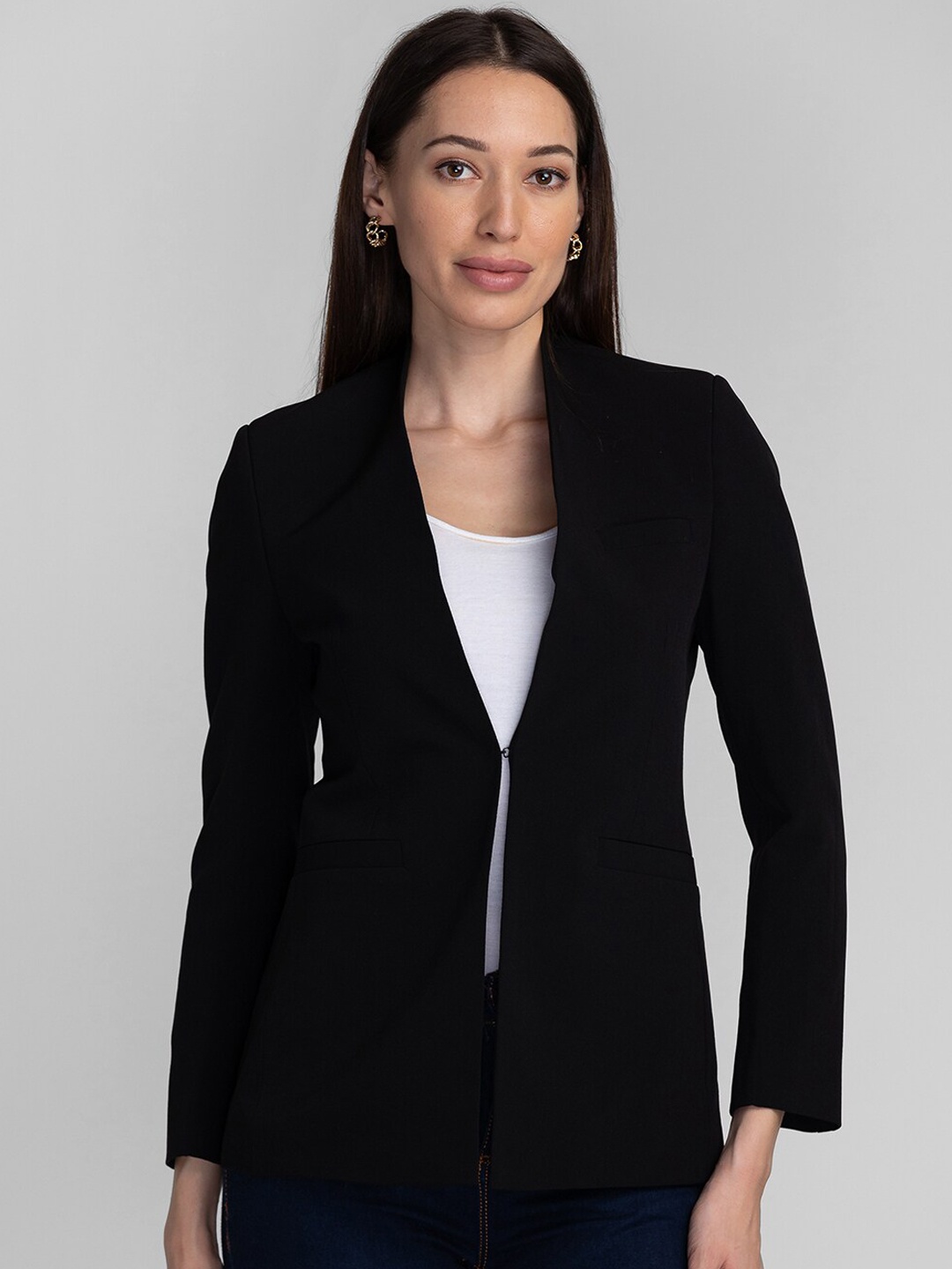 

Globus Women Black Open Front Jacket