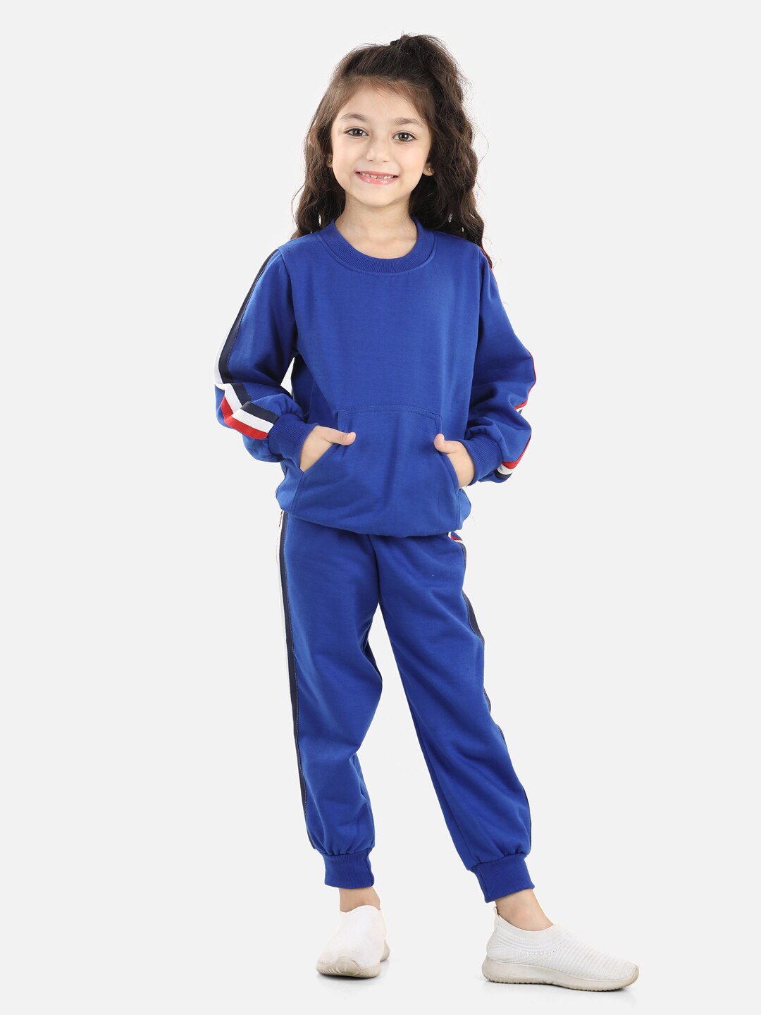 

Cutiekins Girls Blue & White Printed Top with Pyjamas