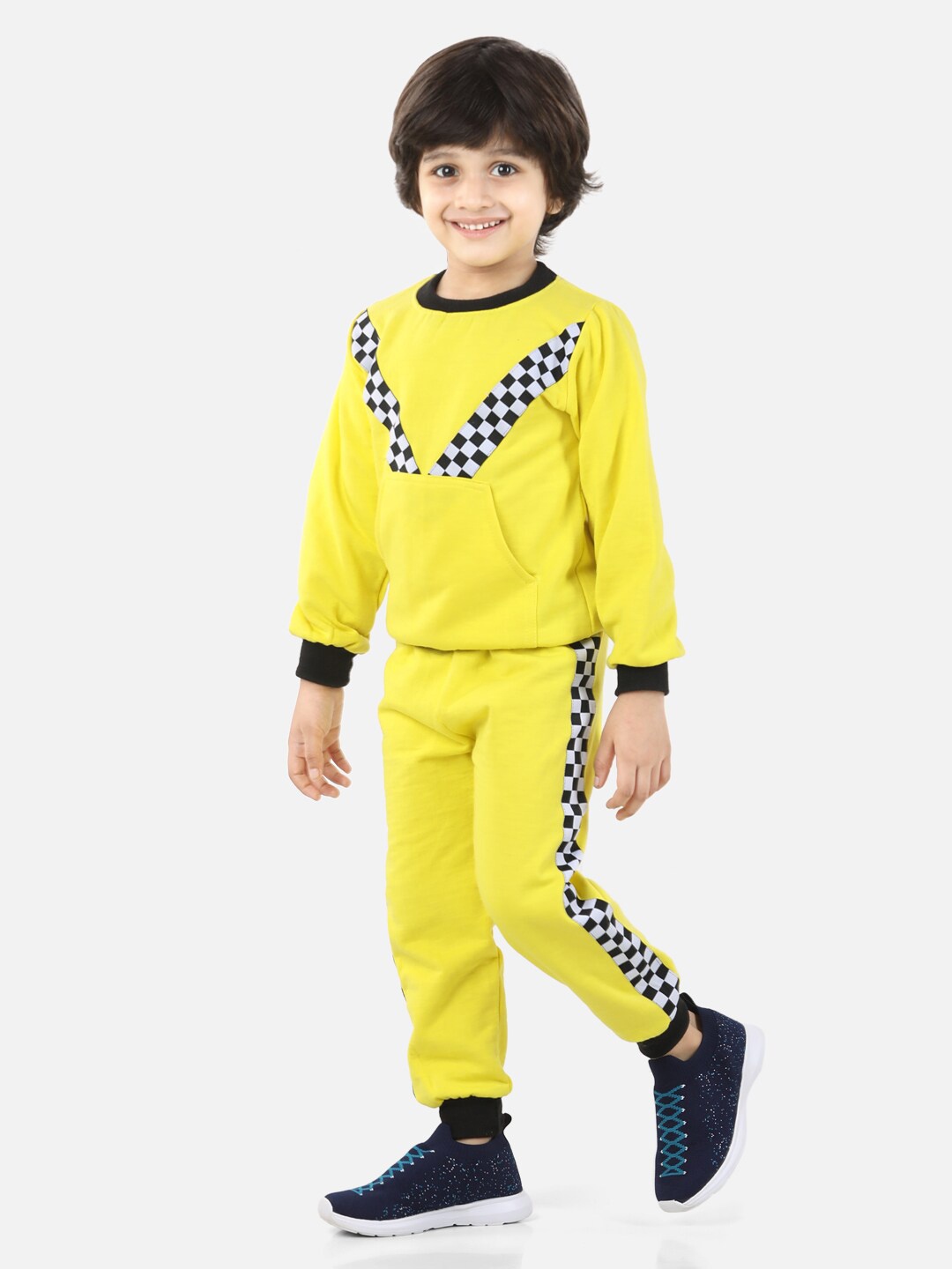 

Cutiekins Boys Yellow & White Printed Top with Pyjamas