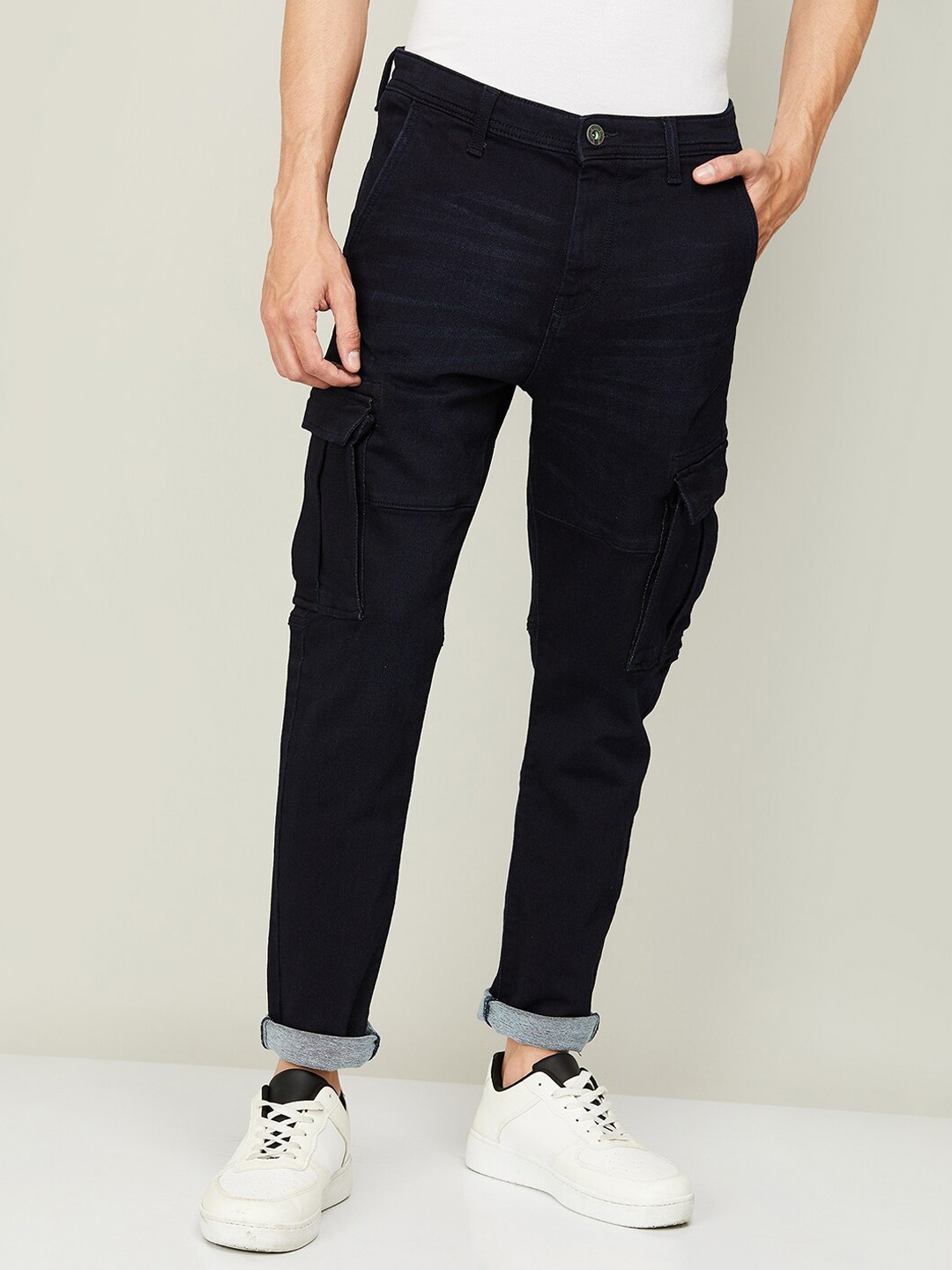 

Bossini Men Navy Blue Cotton Jeans