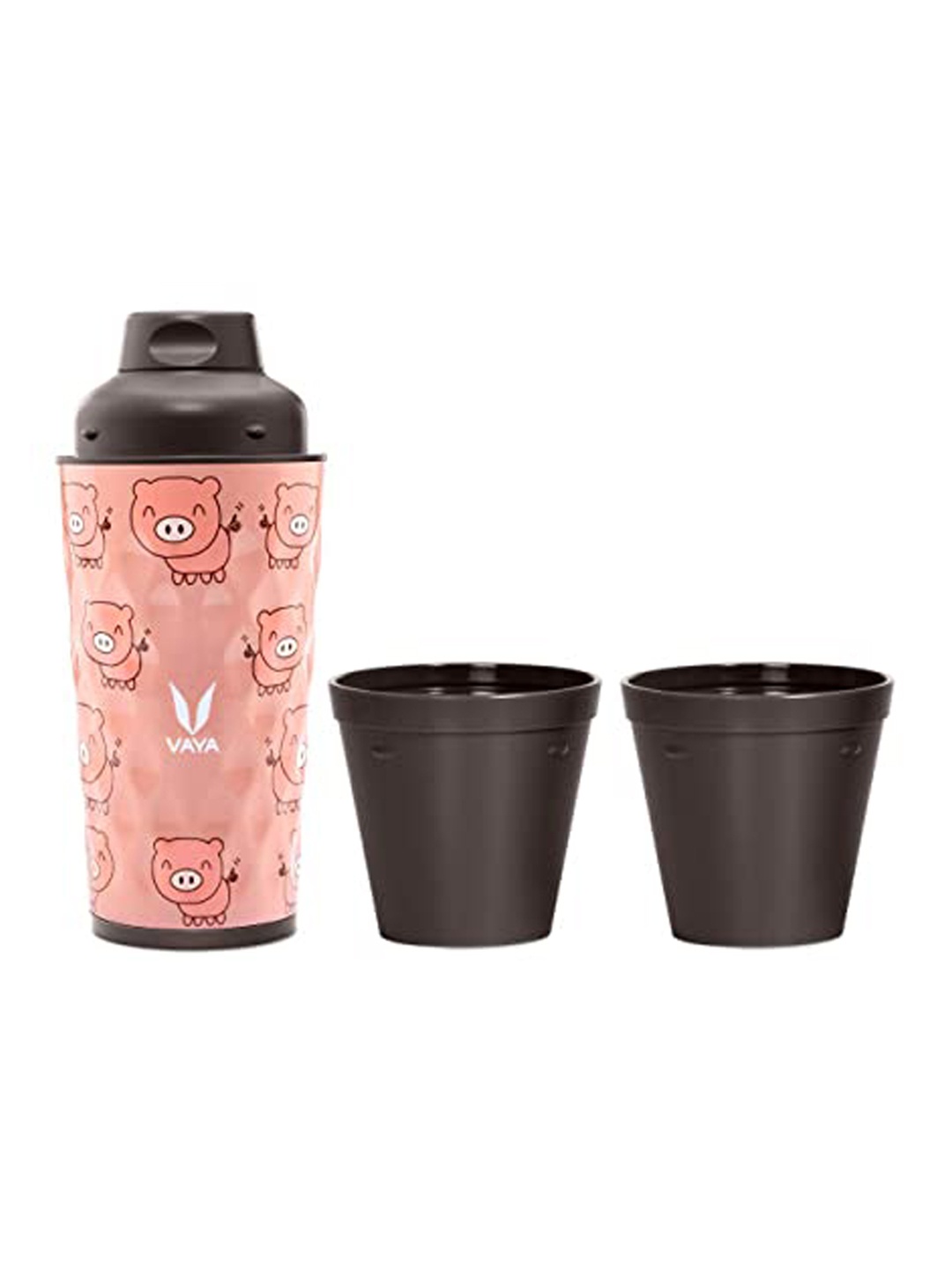 

Vaya Pink Printed Vacuum Insulated Stainless Steel Bottle 600 ml