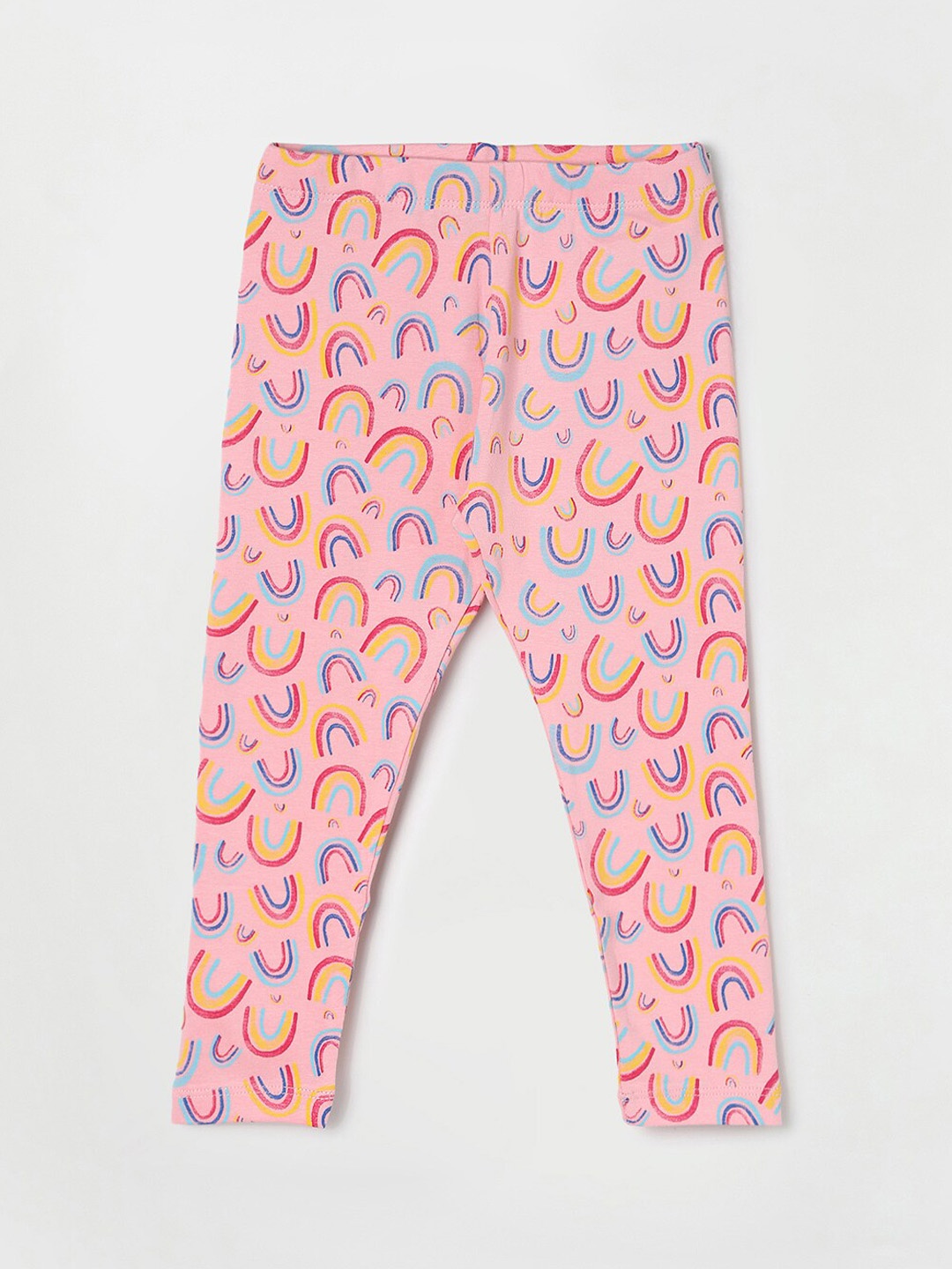 

Fame Forever by Lifestyle Girls Peach Colored Ankle Length Printed Leggings