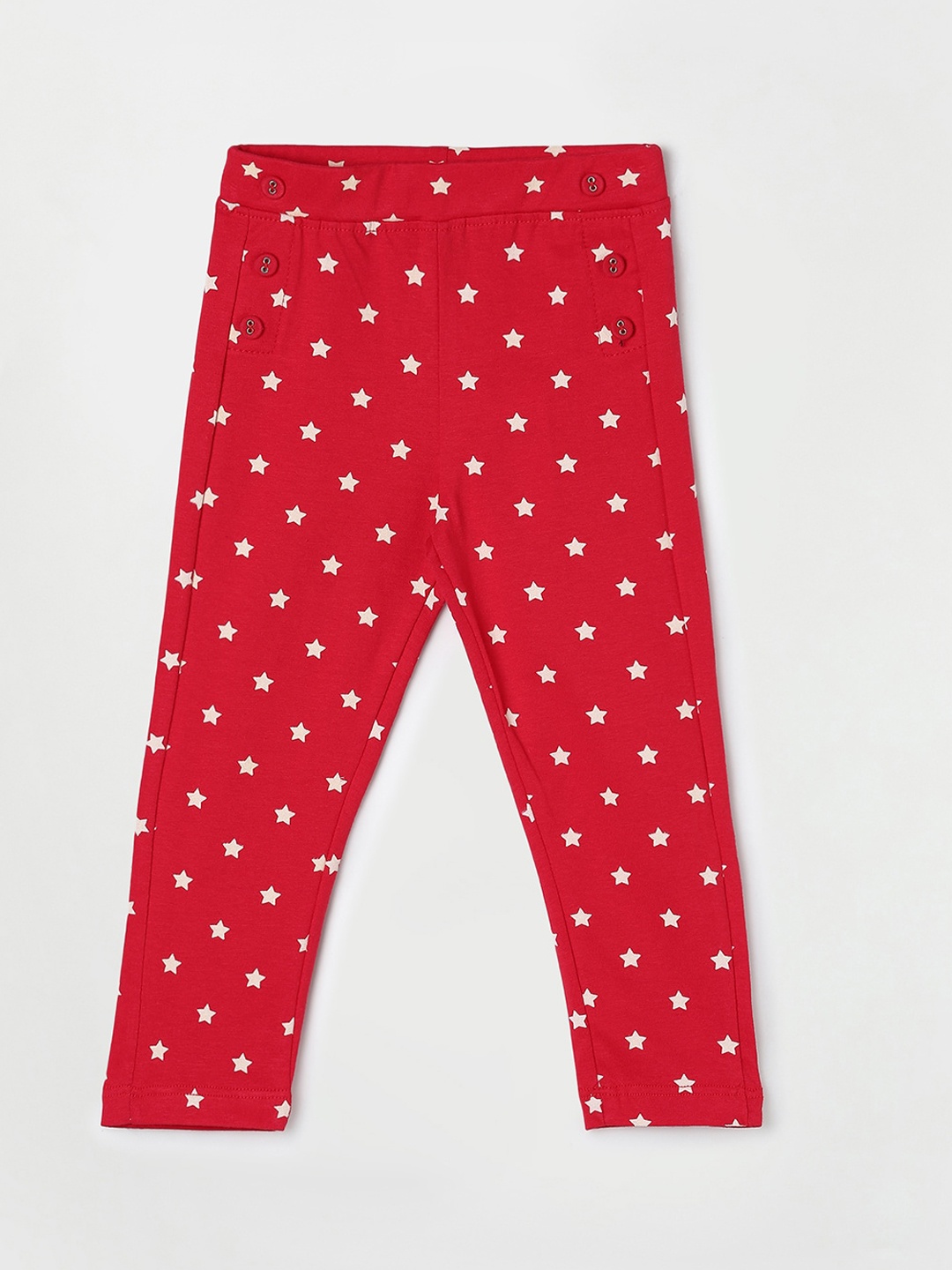 

Juniors by Lifestyle Girls Red Printed Ankle-Length Leggings