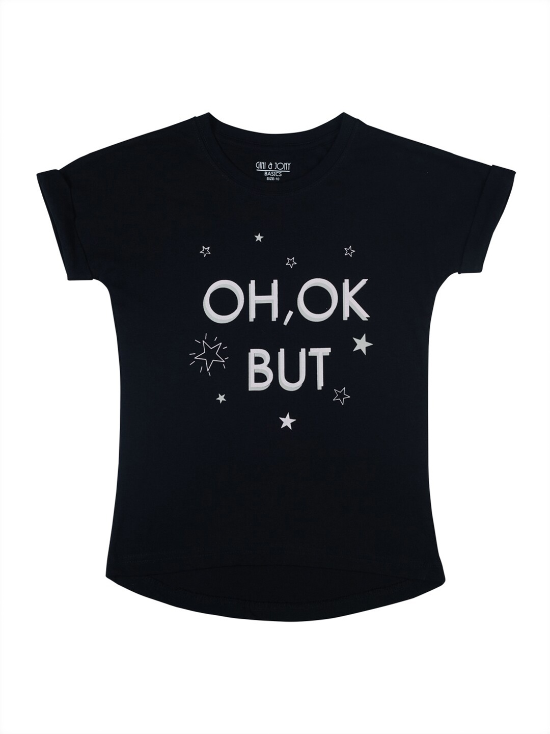 

Gini and Jony Girls Black Typography Print Top