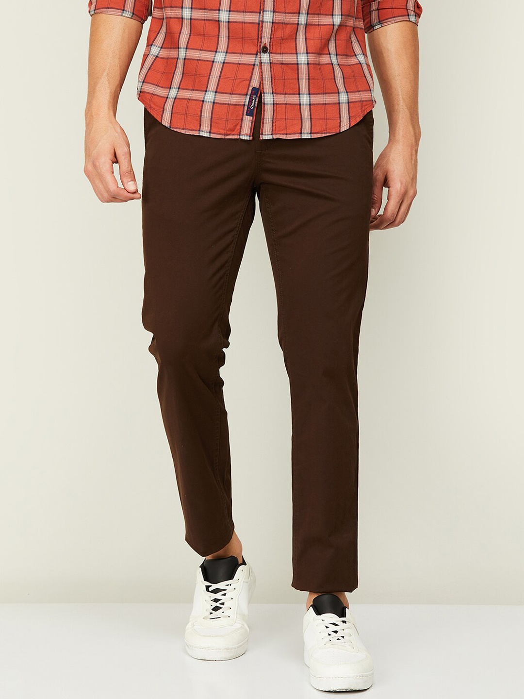 

Fame Forever by Lifestyle Men Brown Tapered Fit Chinos Trousers