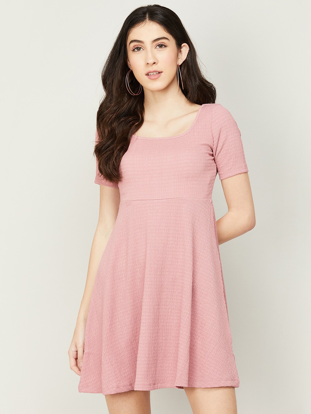 

Ginger by Lifestyle Women Pink Solid Mini Dress
