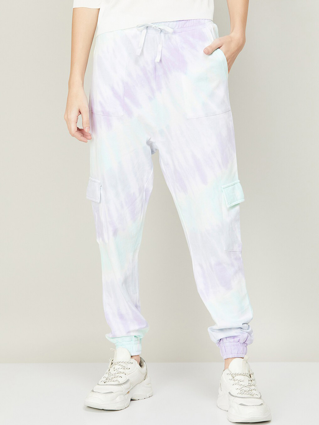

Ginger by Lifestyle Women Lavender Tie & Dyed Cotton Joggers