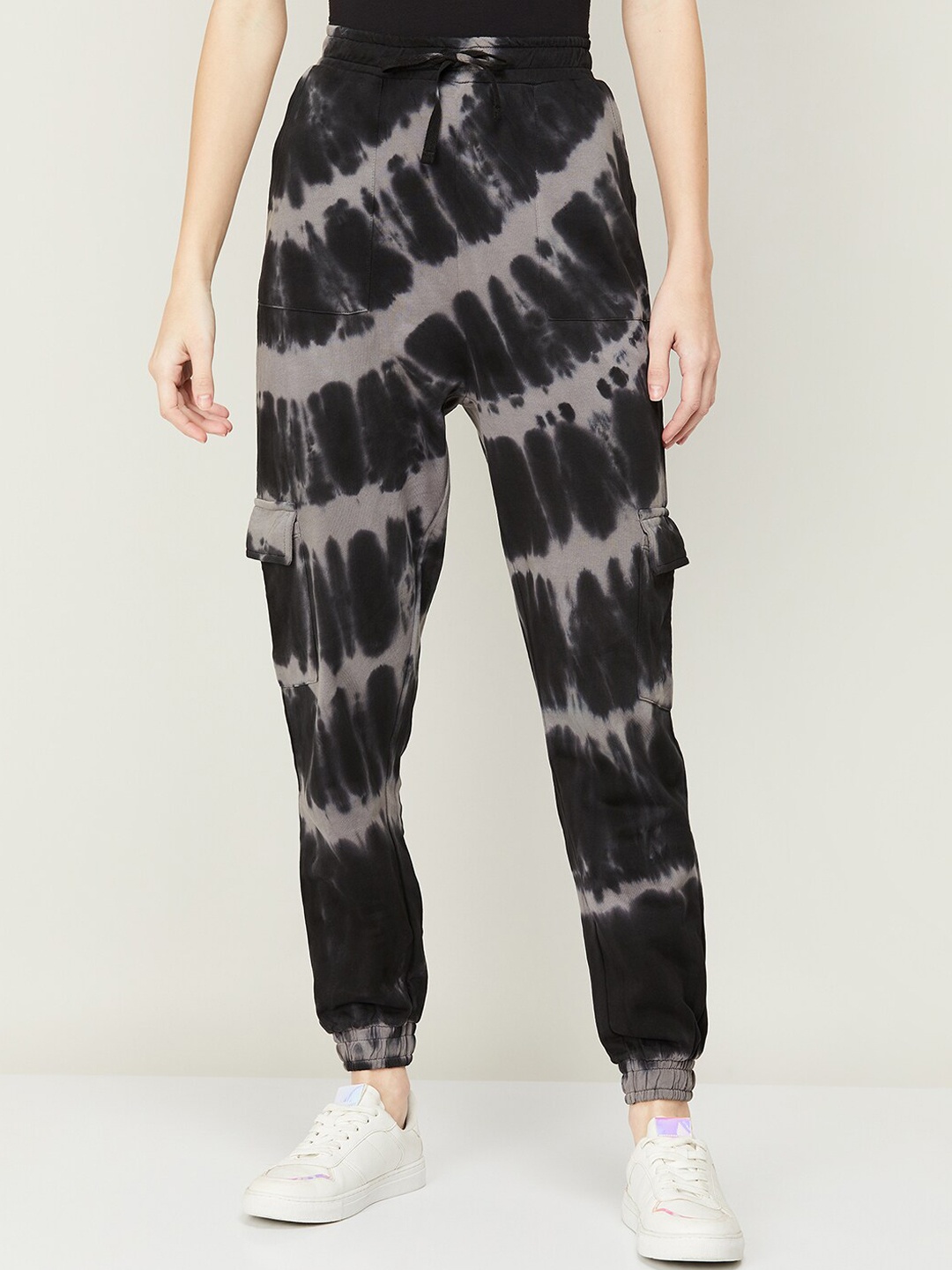 

Ginger by Lifestyle Women Coffee Brown Tie & Dyed Cotton Joggers