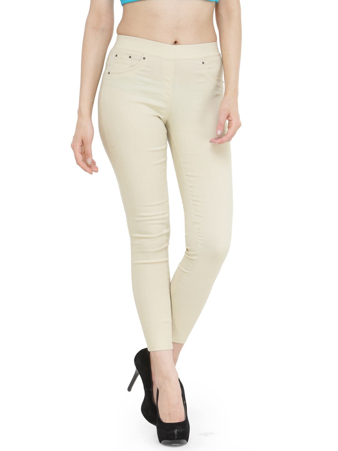 

Westwood Beige Skinny Fit Jeggings