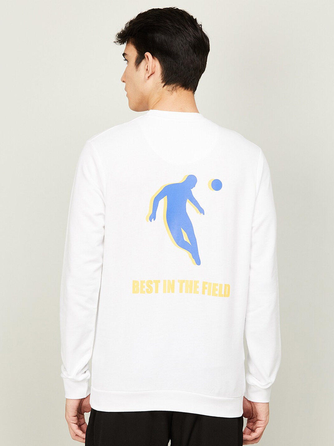 

Kappa Men White Printed Sweatshirt