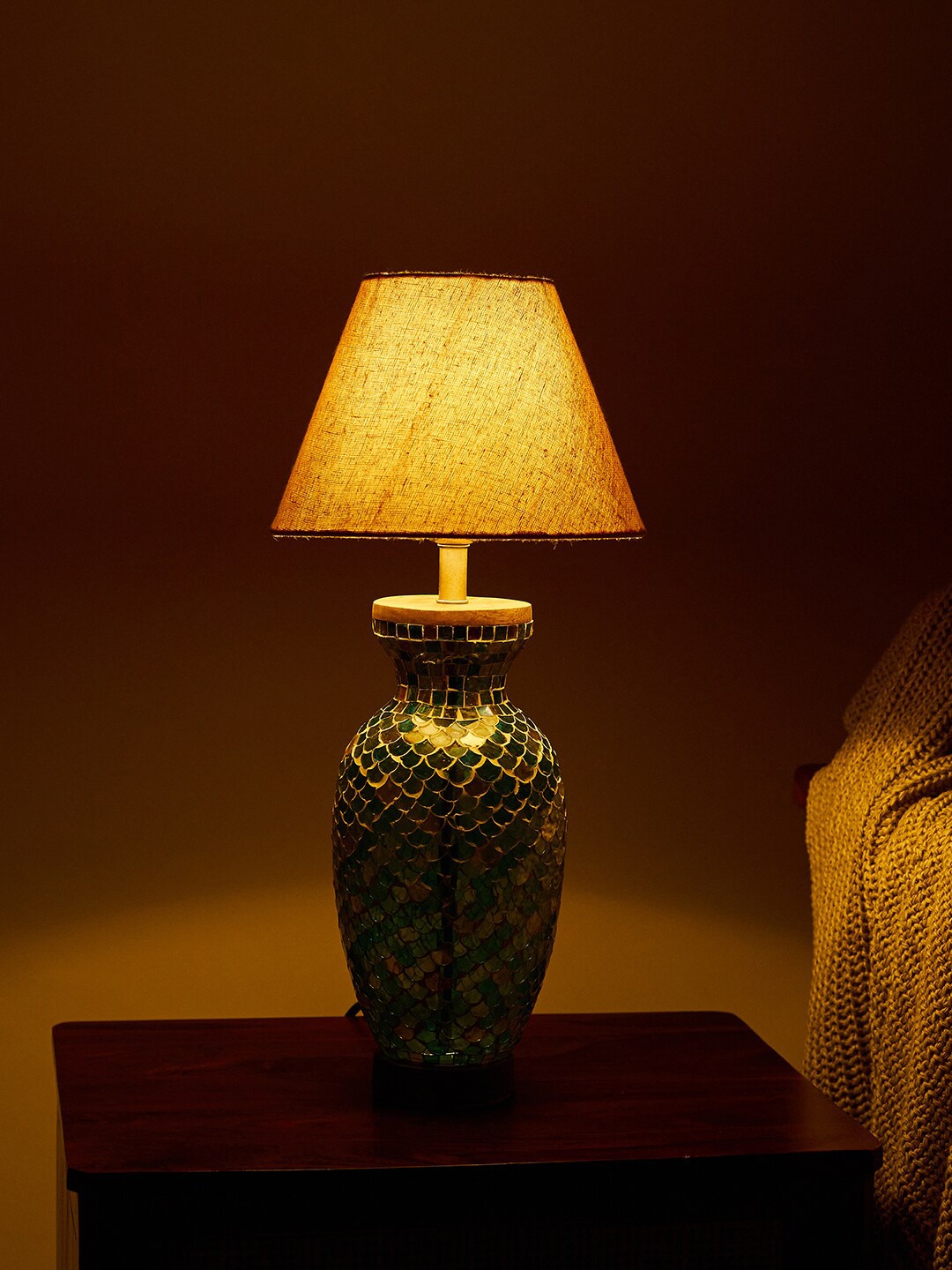 

Fabindia Blue & Off White Table Lamps