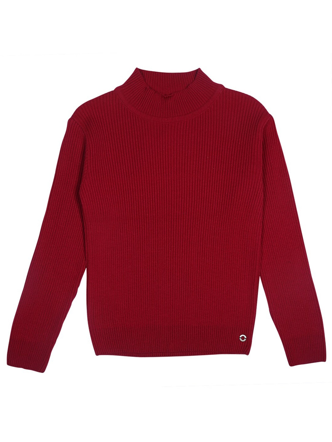 

Gini and Jony Girls Red Ribbed Cotton Pullover