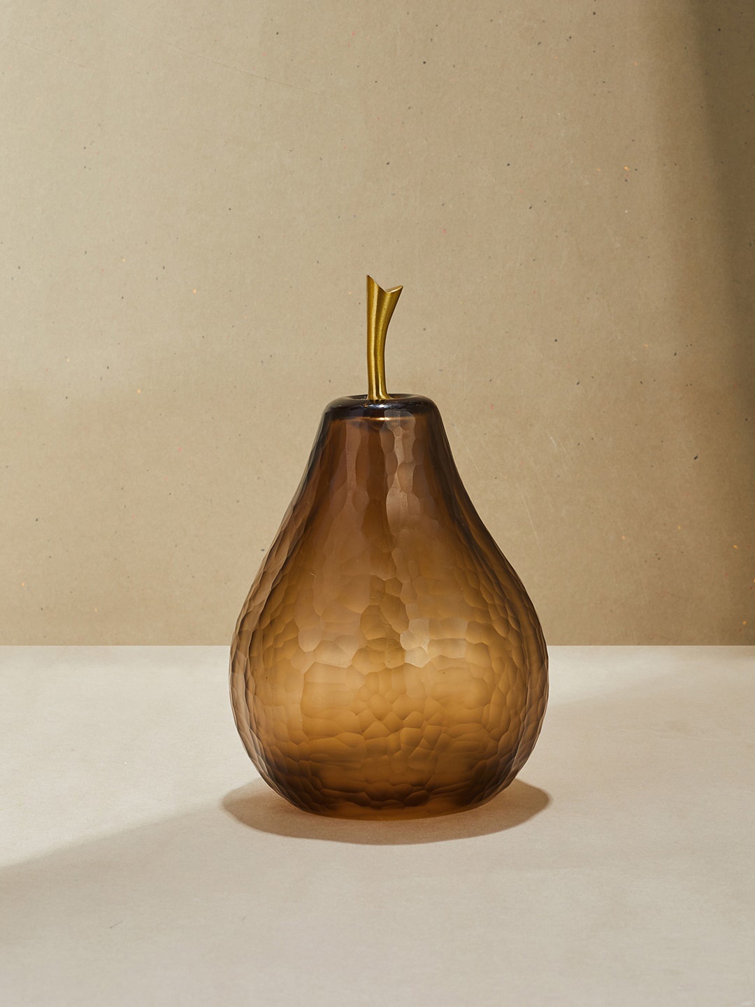 

Fabindia Brown Textured Glass Showpiece