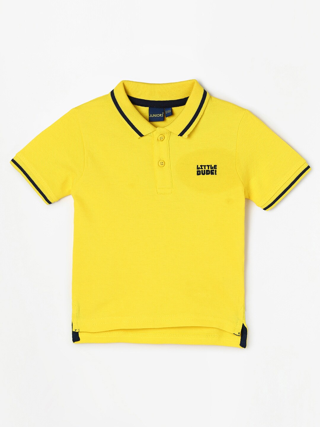 

Juniors by Lifestyle Boys Yellow Polo Collar Cotton T-shirt