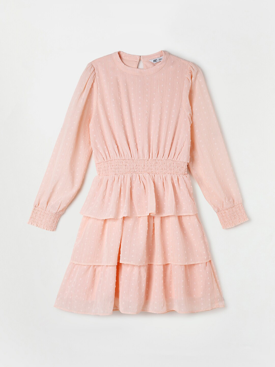 

Fame Forever by Lifestyle Girls Peach-Coloured Layered Dress
