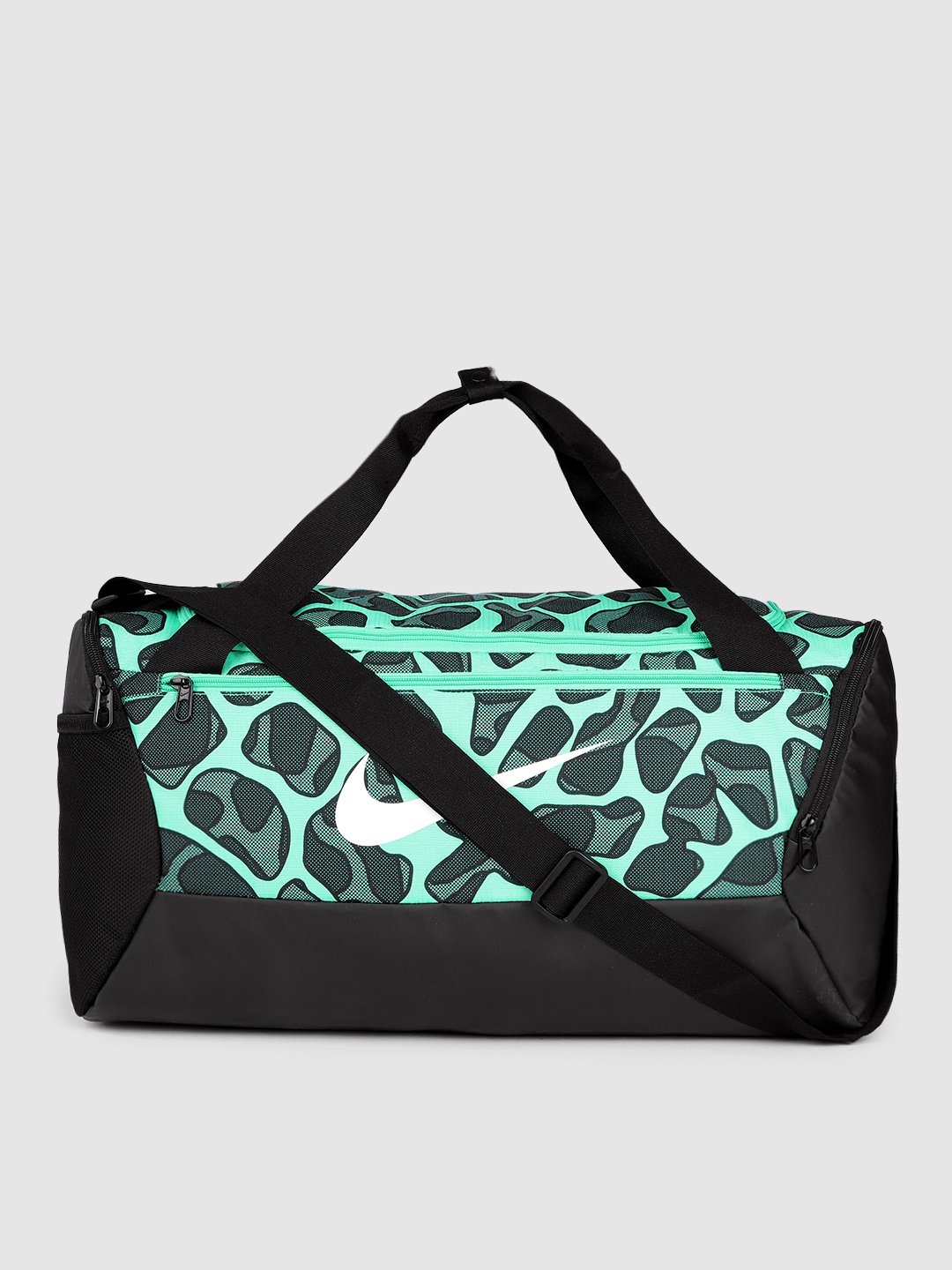 

Nike Unisex Abstract Print Brasilia Brain Matter Foldable Duffel Bag, Green