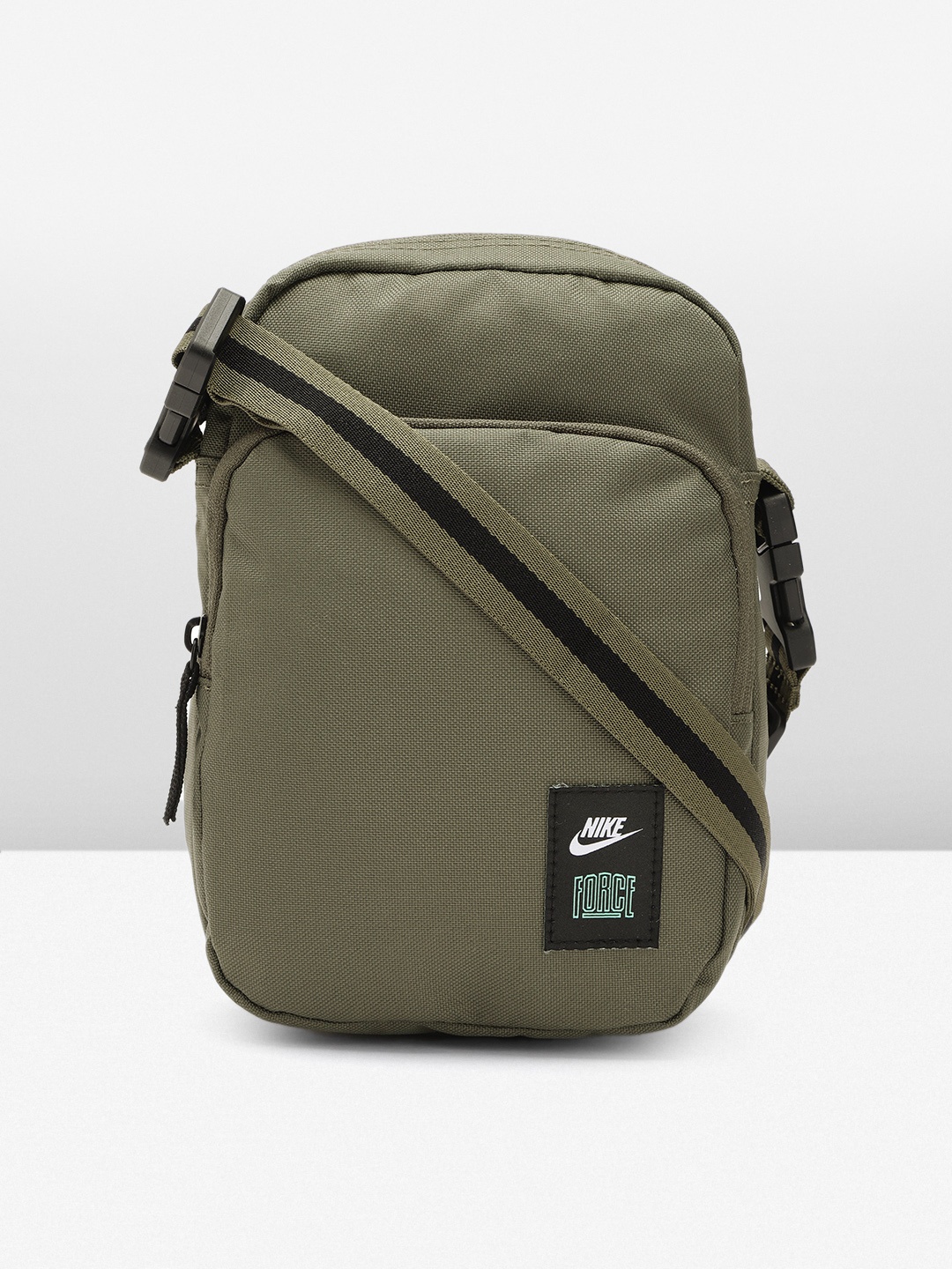 

Nike Unisex Solid Heritage Crossbody Force Messenger Bag With Minimal Brand Logo Print, Olive