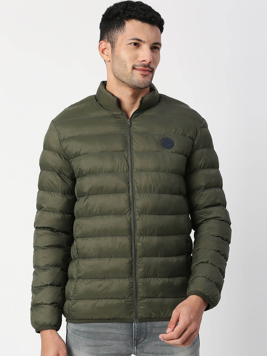 

Pepe Jeans Men Green Solid Bomber Jacket