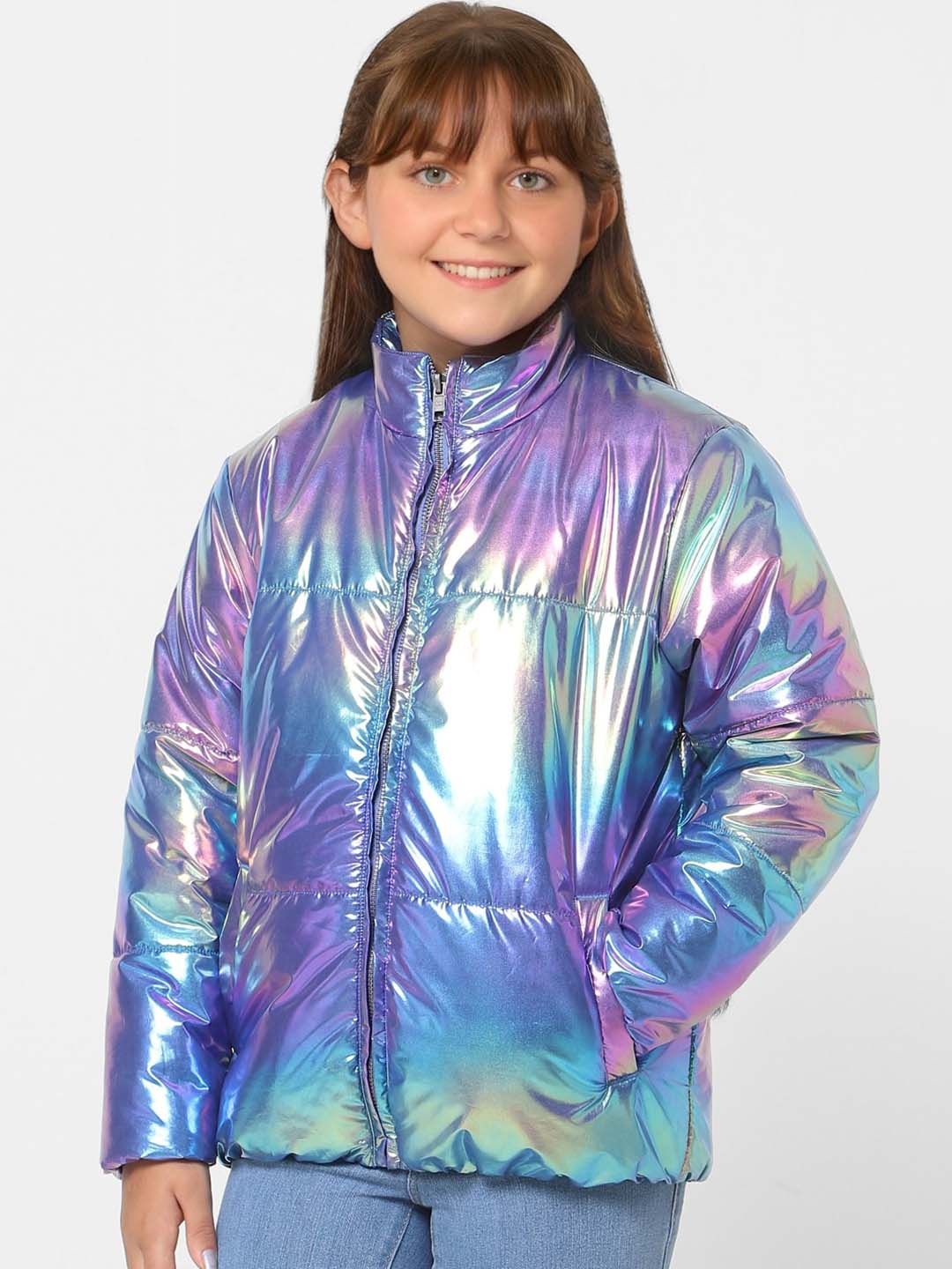 

KIDS ONLY Girls Purple Printed Puffer Jacket