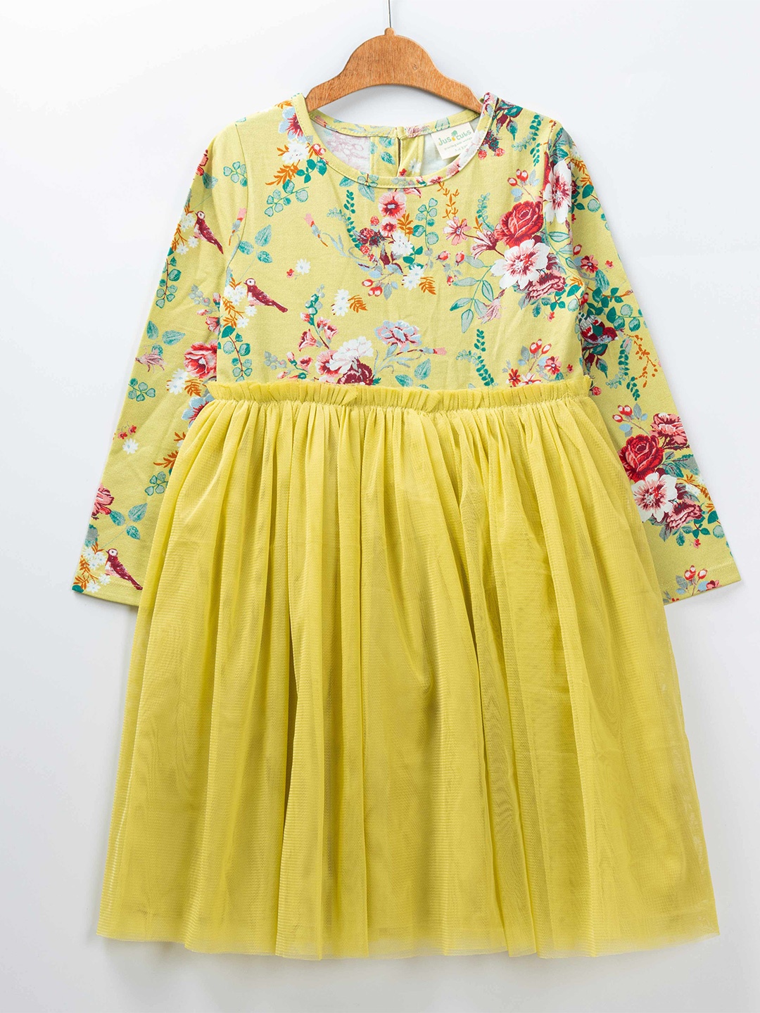 

JusCubs Girls Green Floral Midi Dress