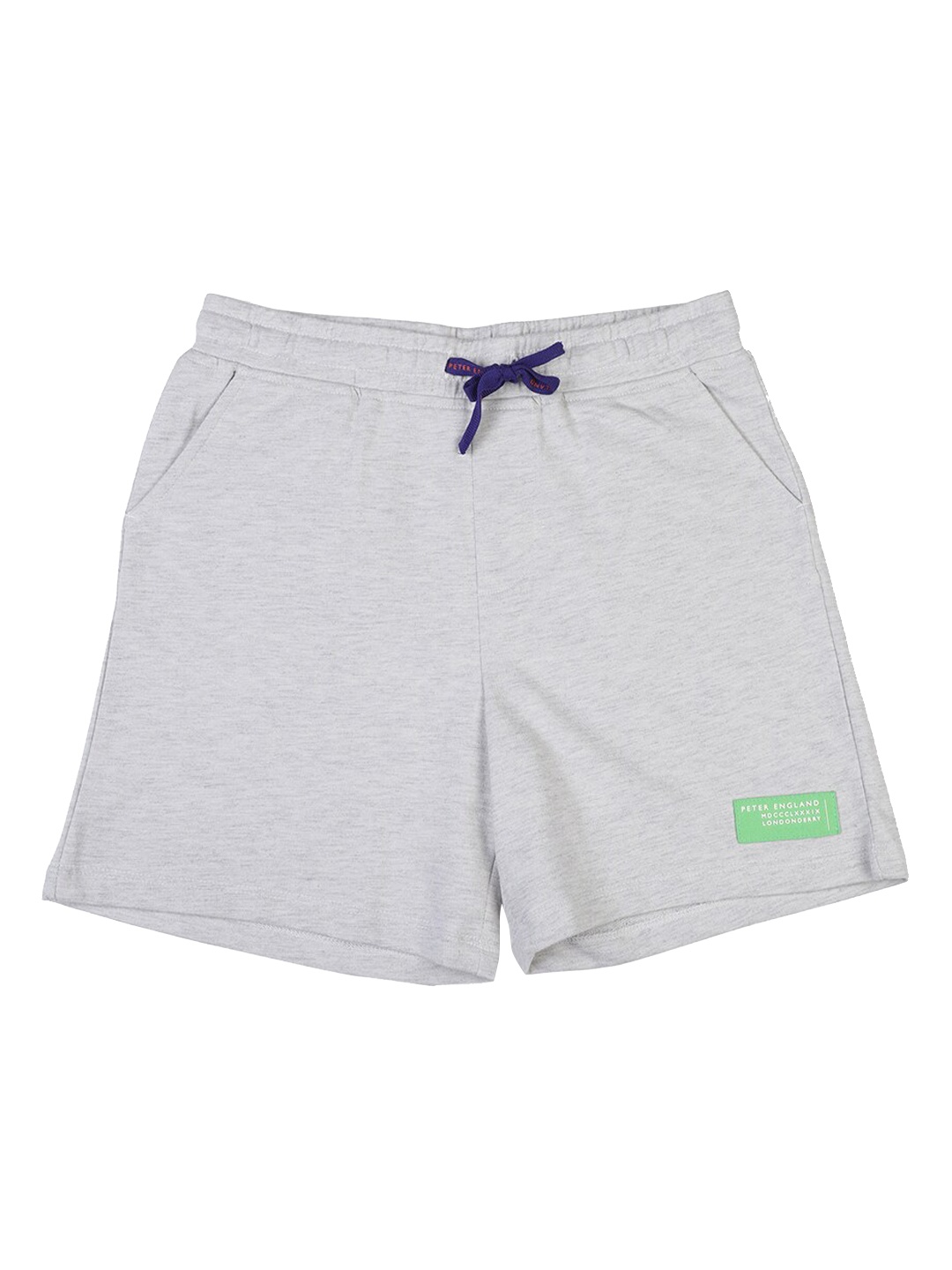 

Peter England Boys Grey Cotton Shorts