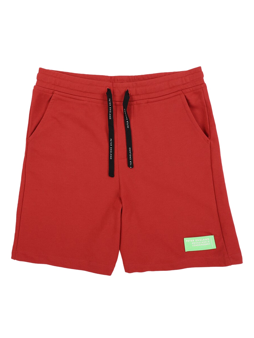 

Peter England Boys Red Cotton Shorts