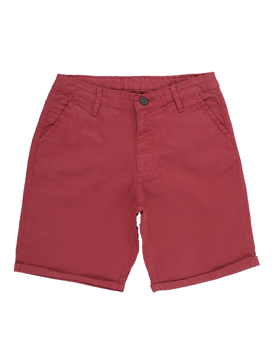 

Peter England Boys Red Cotton Chino Shorts