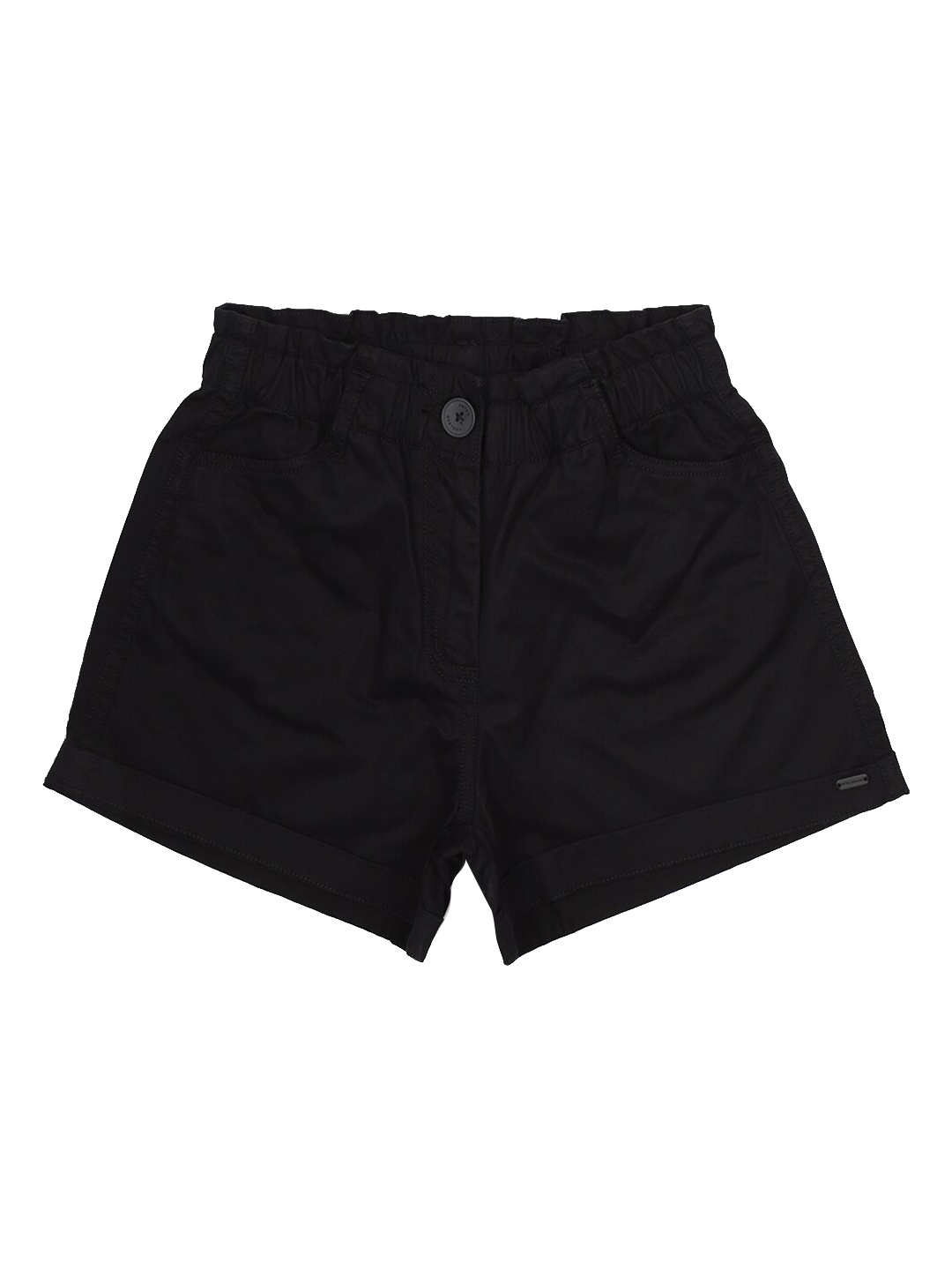 

Peter England Girls Black Cotton Shorts