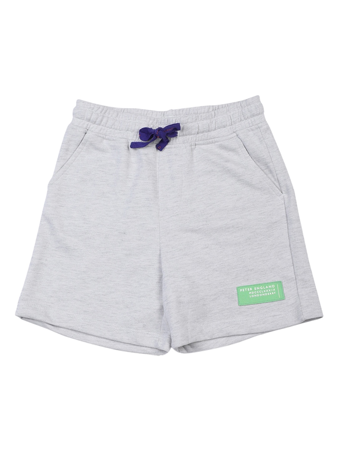 

Peter England Boys Grey Cotton Shorts