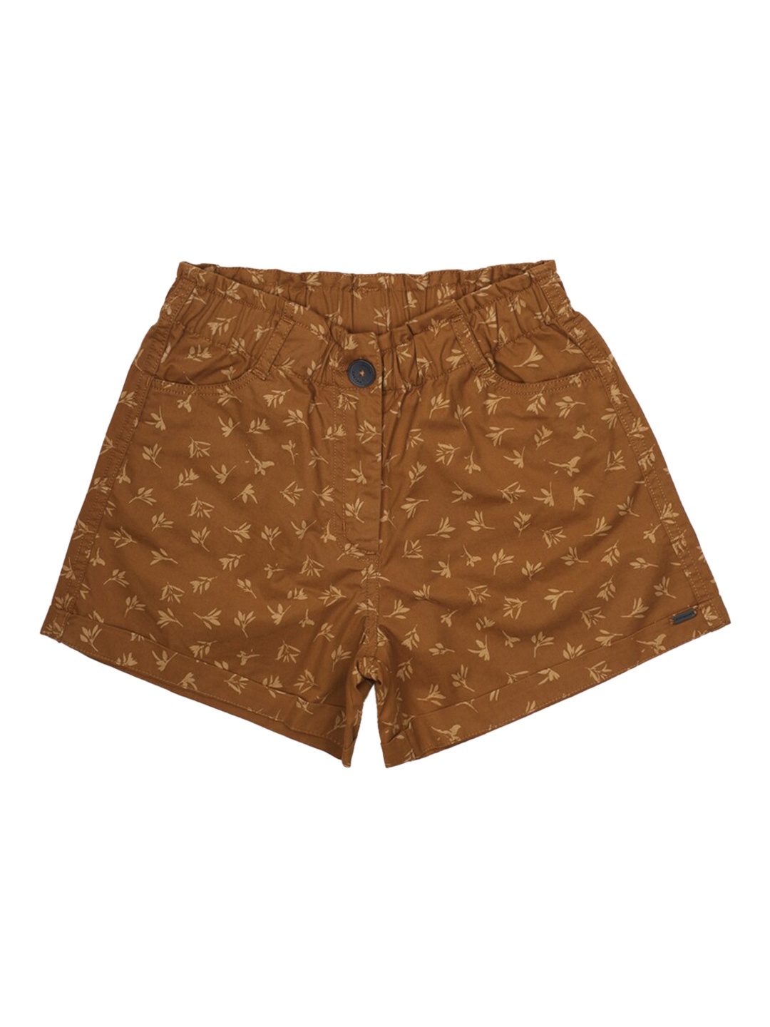 

Peter England Girls Brown Floral Printed Shorts