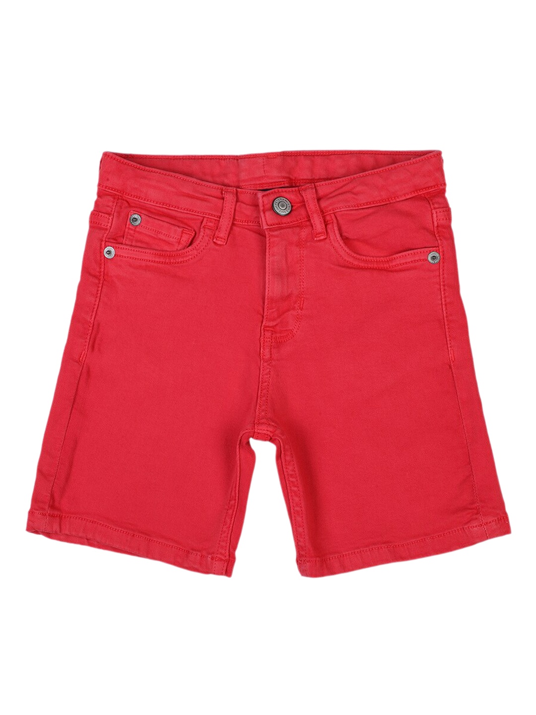 

Peter England Boys Red Cotton Shorts