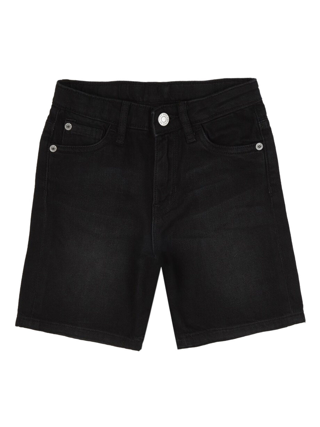 

Peter England Boys Black Cotton Denim Shorts