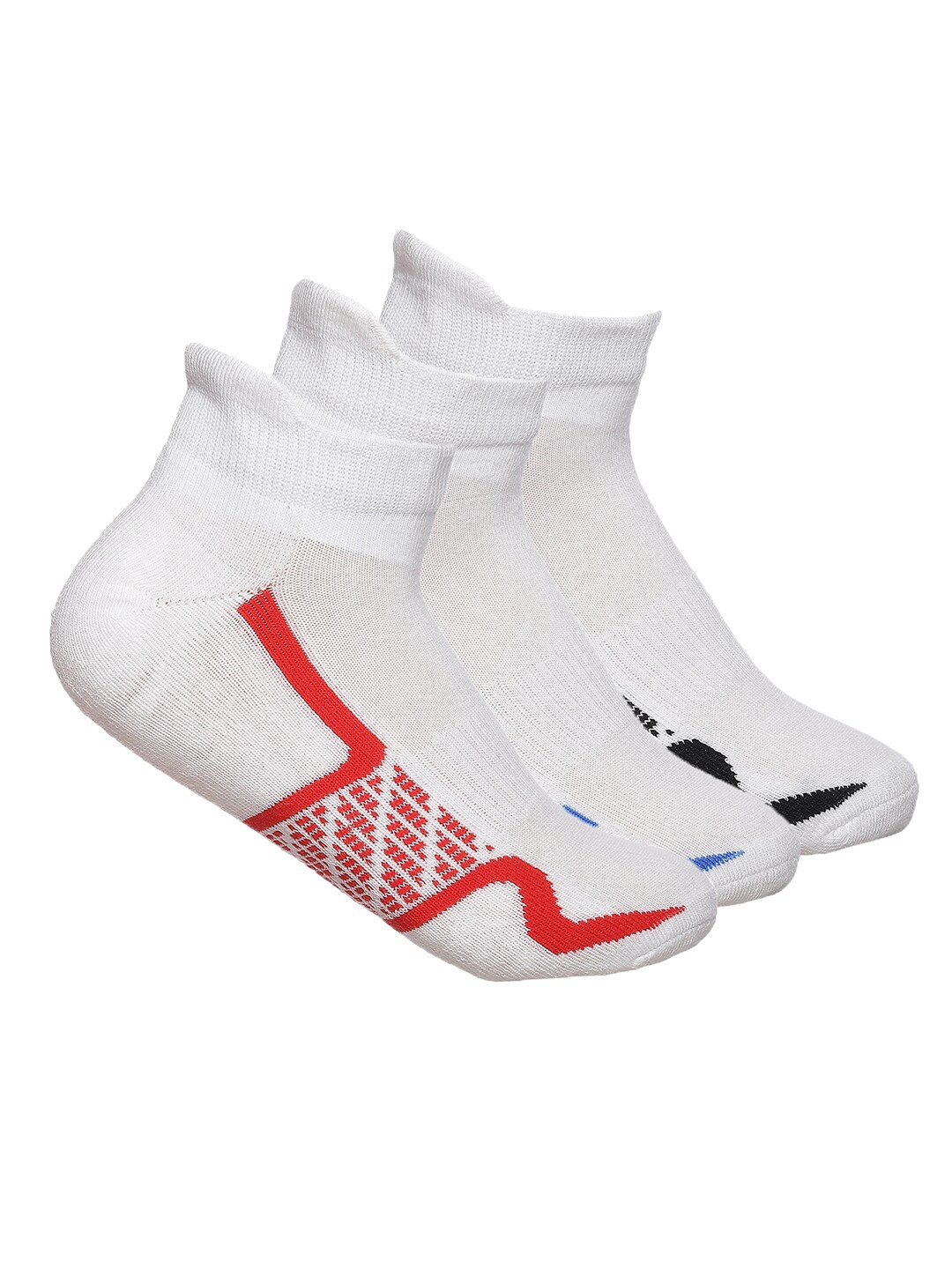

MARC Men Pack Of 3 White Ankle Length Socks