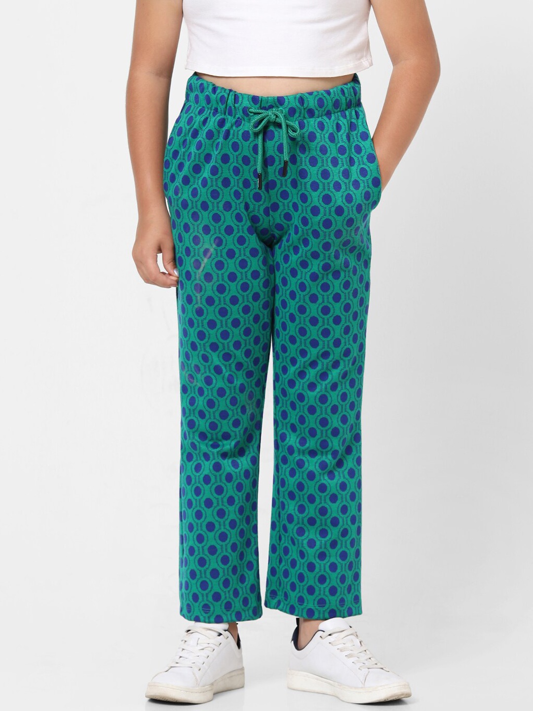 

KIDS ONLY Girls Green Printed Track Pants