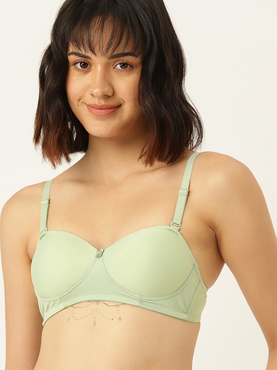 

DressBerry Medium Coverage Lightly Padded T-shirt Bra, Green