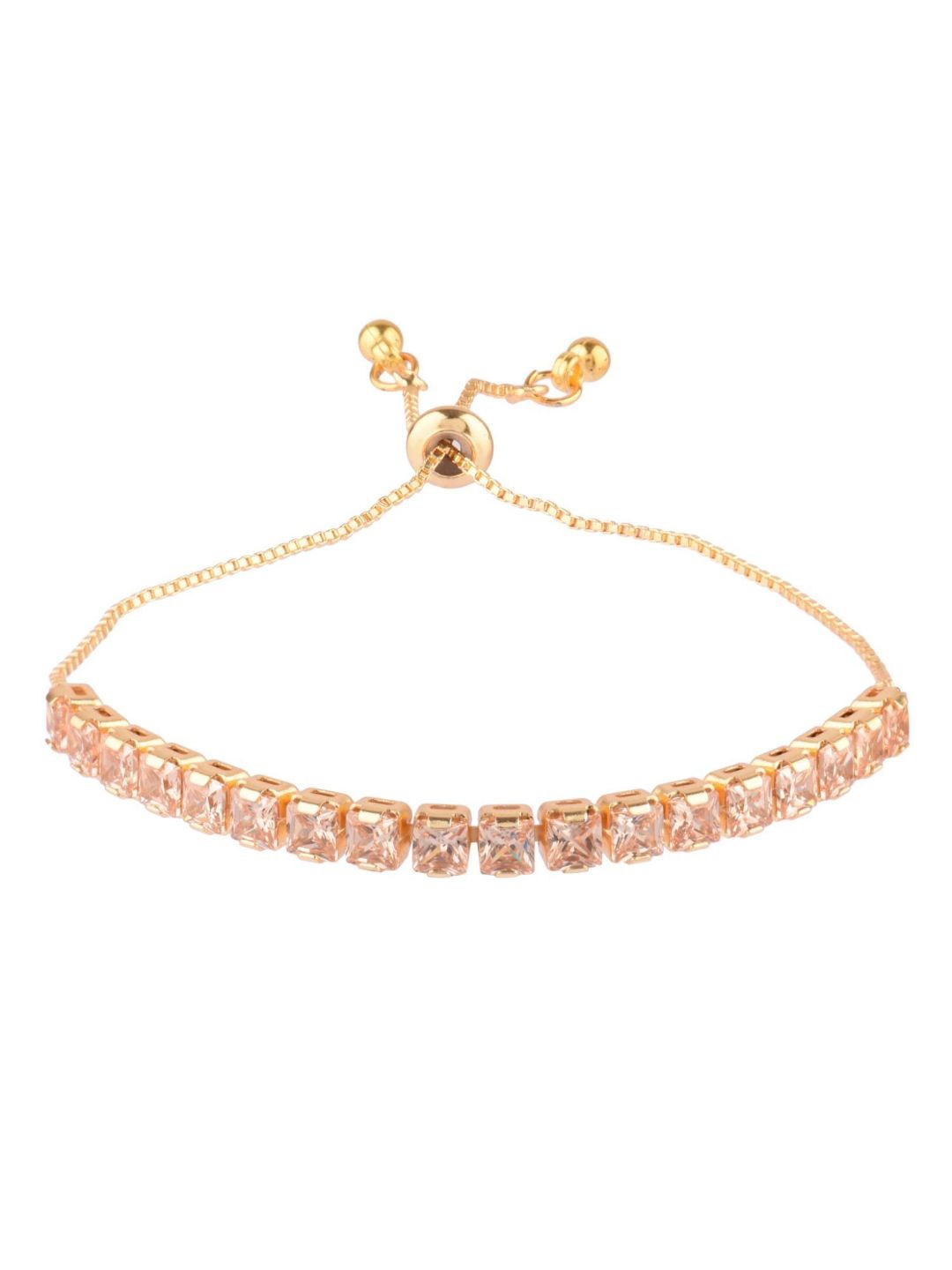 

Efulgenz Women Gold-Toned Crystals Antique Gold-Plated Charm Bracelet