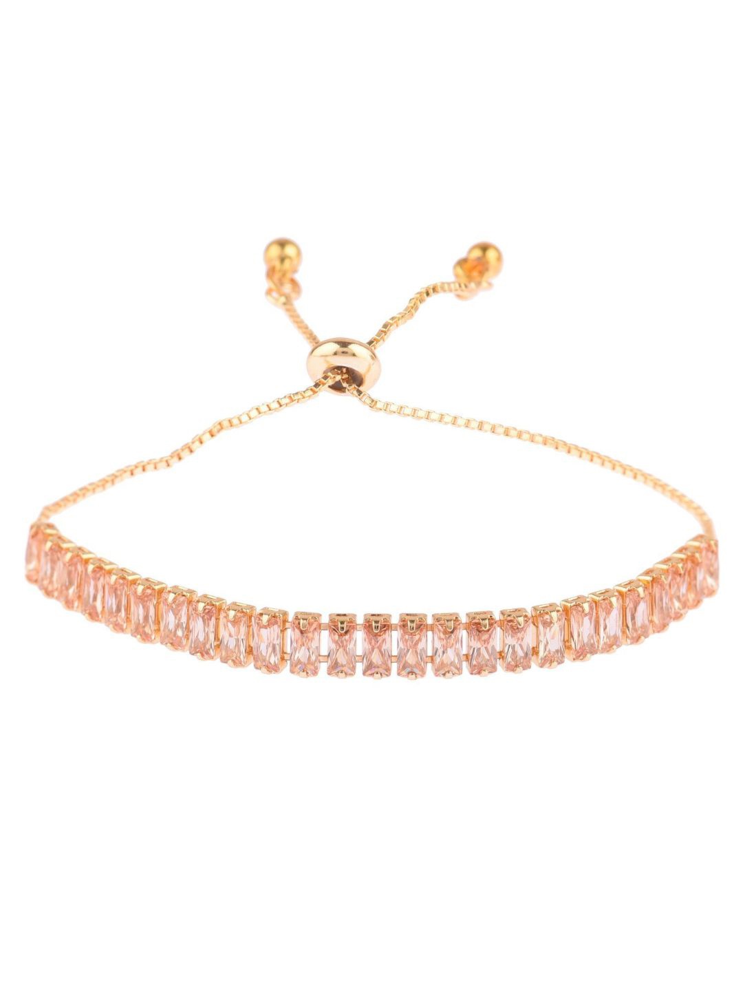 

Efulgenz Women Gold-Toned Crystals Antique Gold-Plated Charm Bracelet