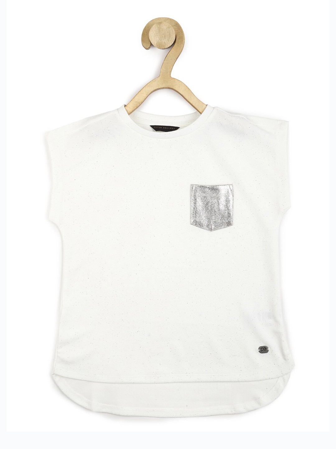 

Peter England Girls White Extended Sleeves T-shirt