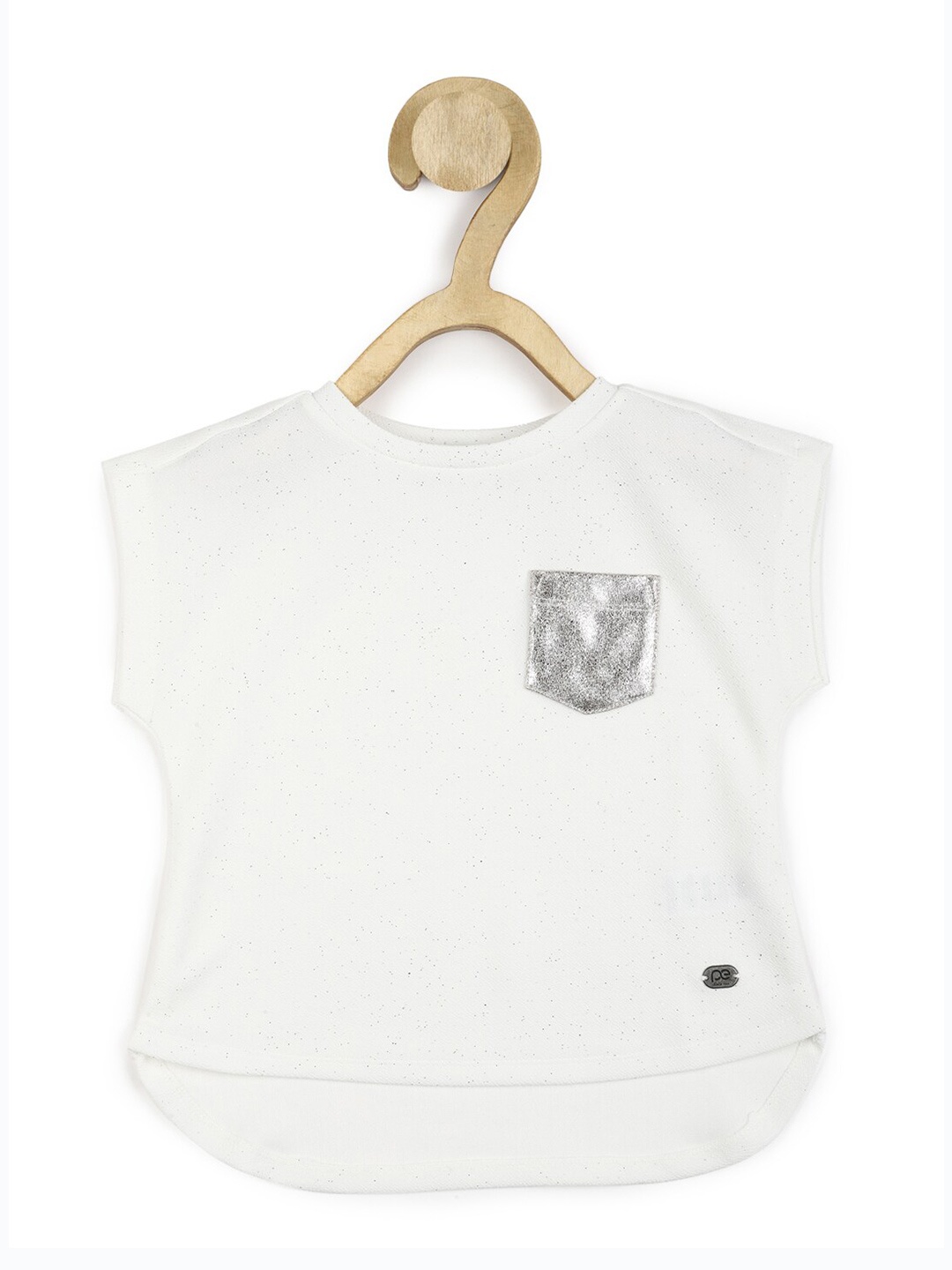 

Peter England Girls White Extended Sleeves T-shirt