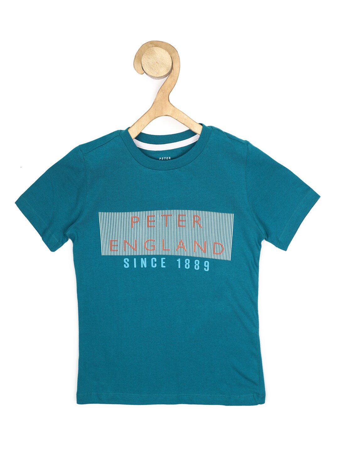 

Peter England Boys Blue Printed T-shirt