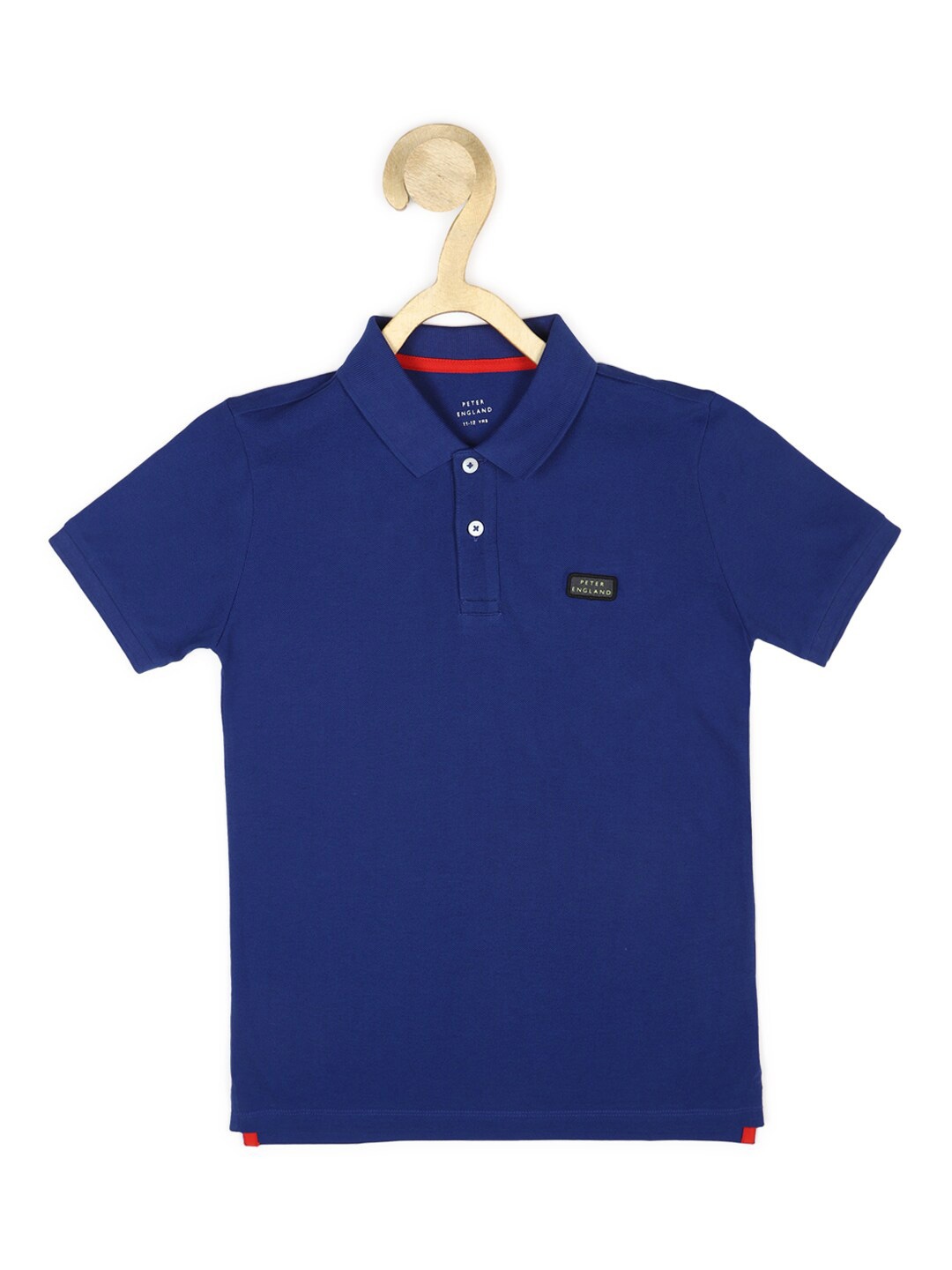 

Peter England Boys Blue Polo Collar T-shirt